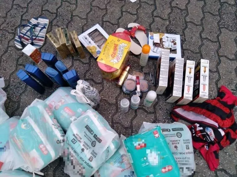 Produtos furtados pelas mulheres em lojas do bairro Aldeota
