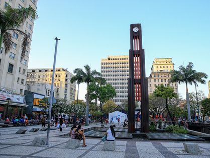 A Praça do Ferreira, no Centro de Fortaleza
