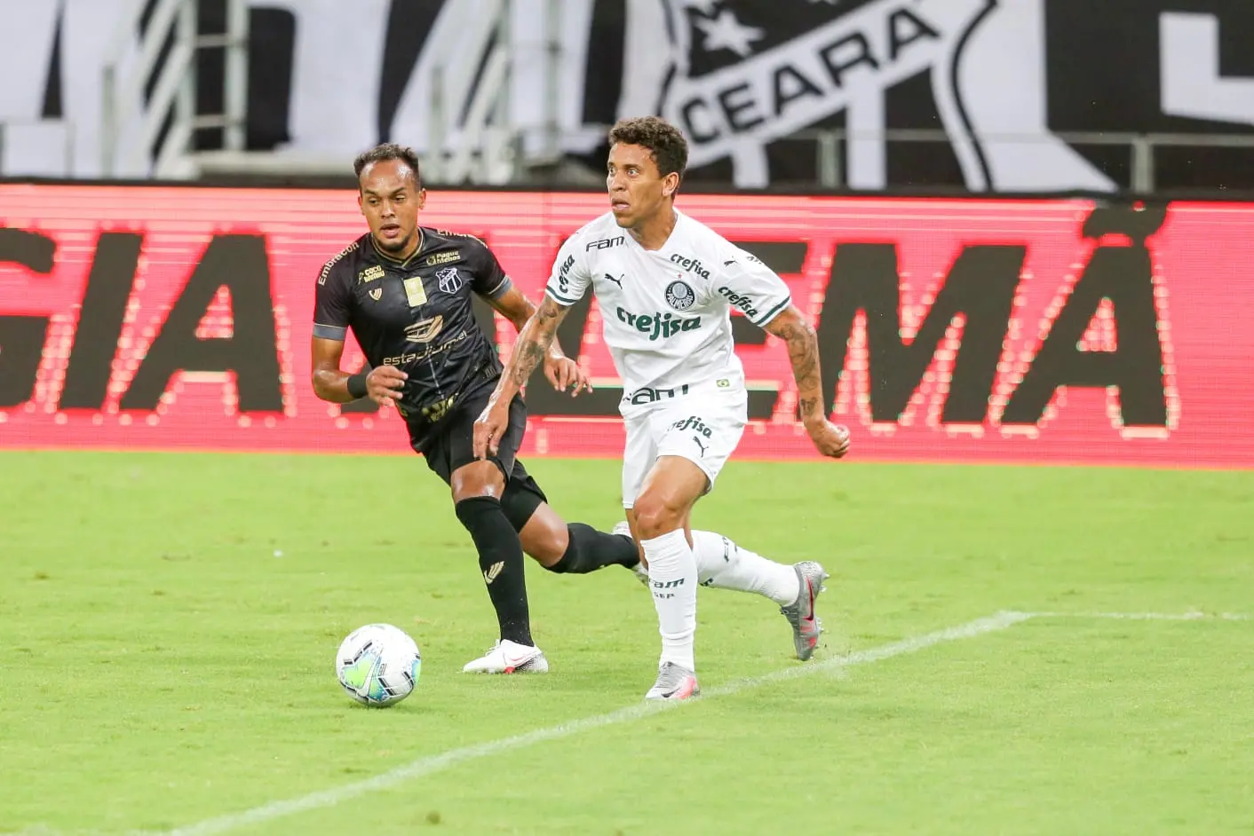 O Ceará saiu atrás do placar, mas foi buscar o empate no segundo tempo, no último confronto entre as equipes