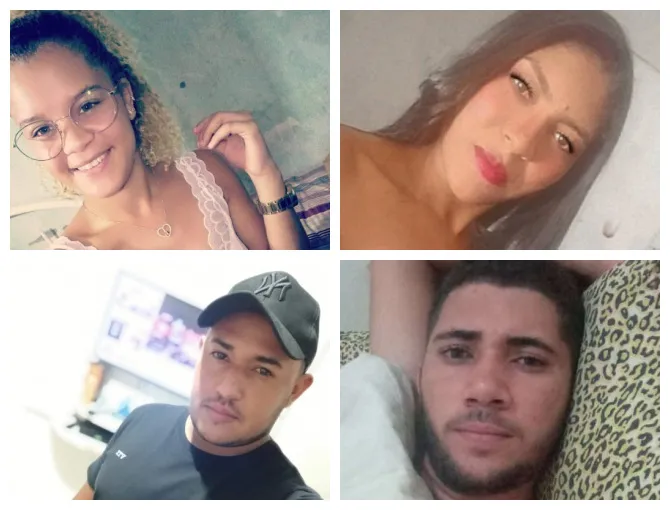Natália,  Fernanda, Diego e Clécio, irmãos de Antônio Carlos