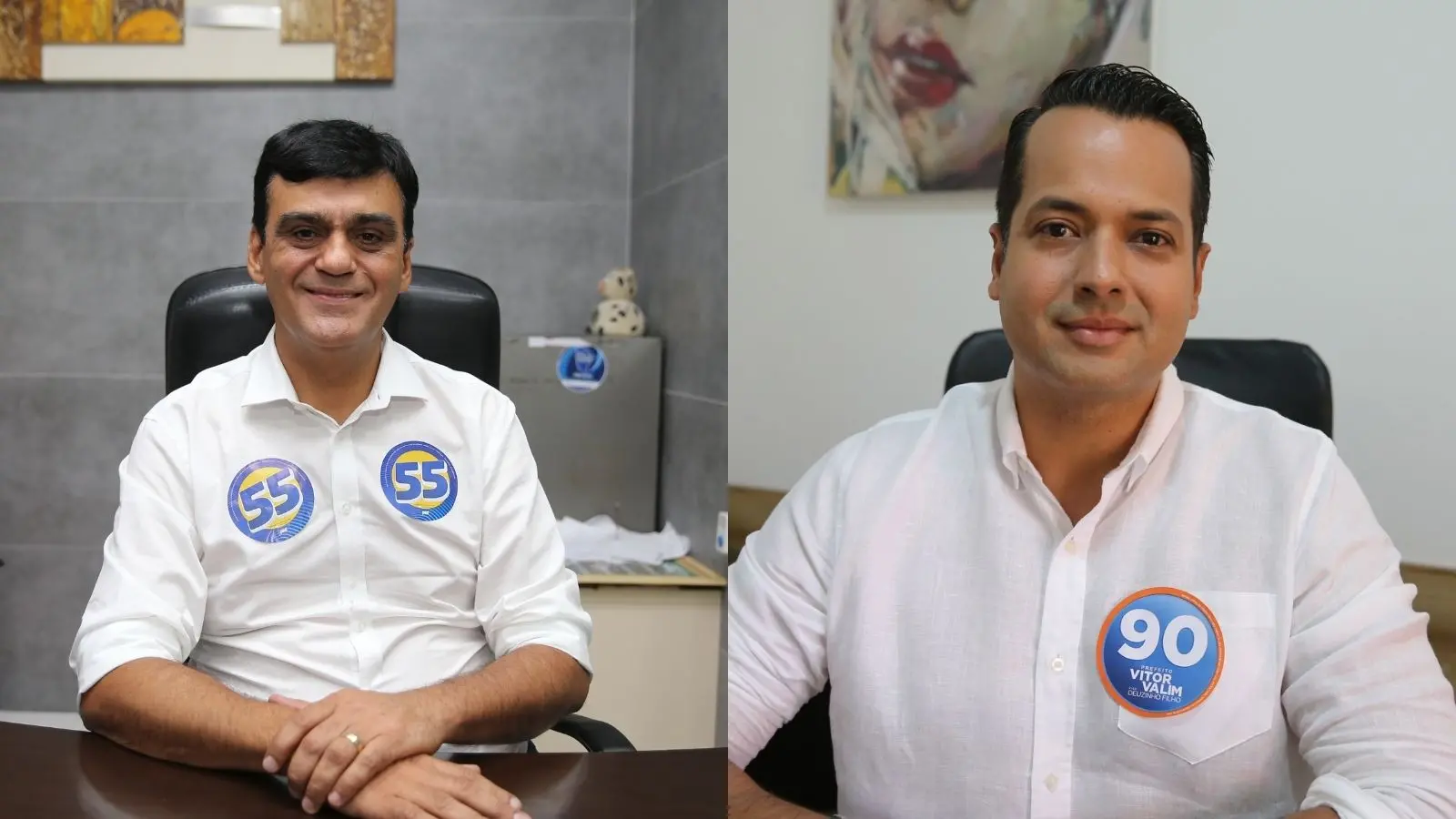 Naumi Amorim e Vitor Valim disputam o 2º turno em Caucaia