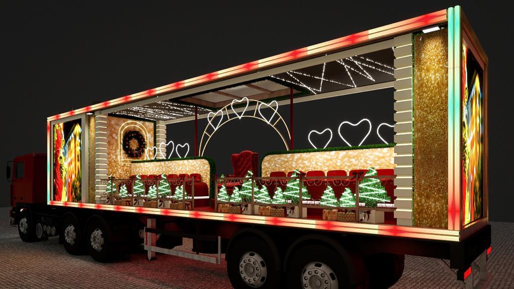 Caminhão de Natal Coca Cola com luz : : Brinquedos e