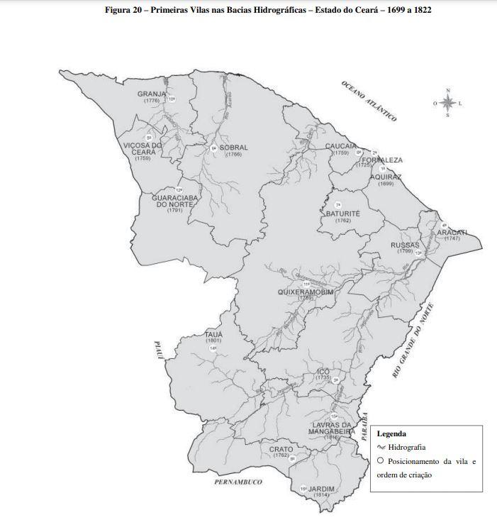 Primeiras vilas do Ceará entre os séculos XVII (17) e XIV (19)