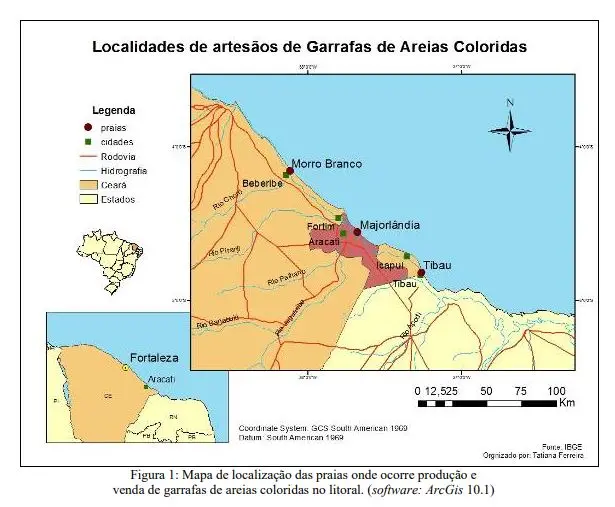 Dissertação de mestrado situa onde há artesãos que produzem garrafas de areia colorida