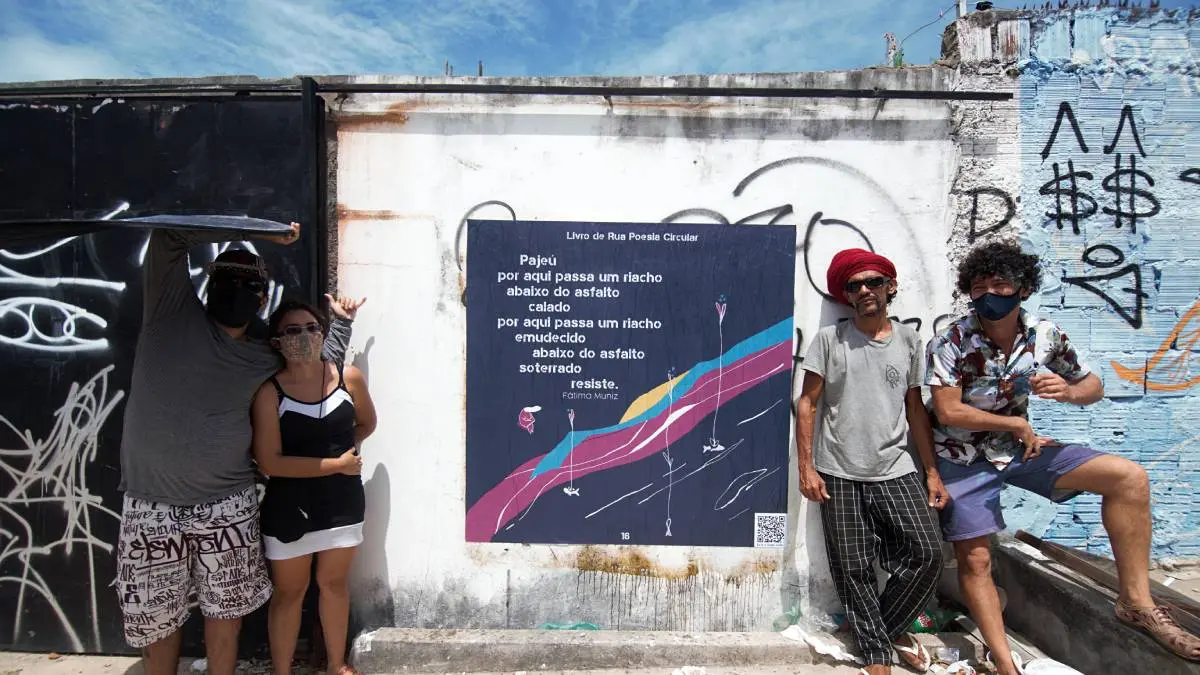 Foto mostra iniciativa de artistas.