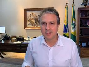 Governador Camilo Santana participou de forma virtual da posse do prefeito eleito de Fortaleza