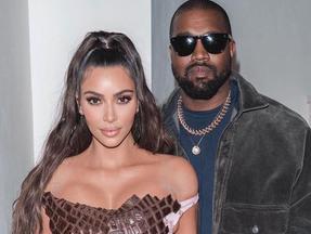 Esta é uma imagem de Kim Kardashian e Kanye West
