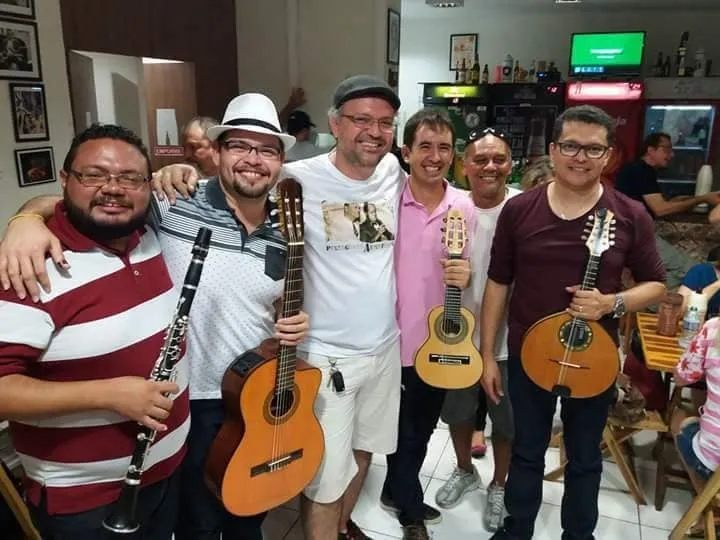 A antiga roda do Serpentina, com Giltácio Santos, Chiquinho do Cavaco, Felipe Araújo, Luiz José, Ângelo e Jorge Cardoso (part. especial)
