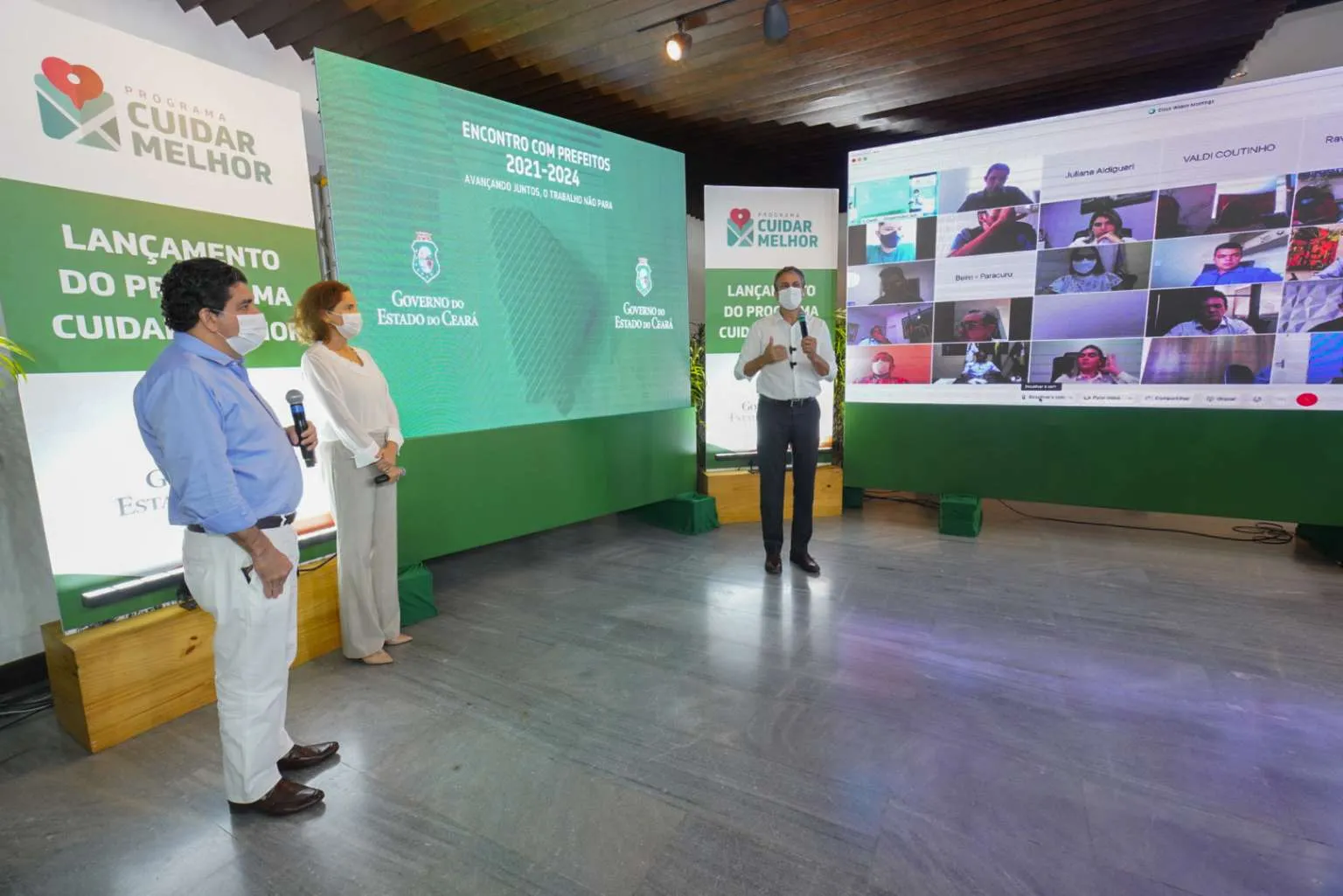 Após reunião com os prefeitos, o governador lançou o Programa Cuidar Melhor em uma live