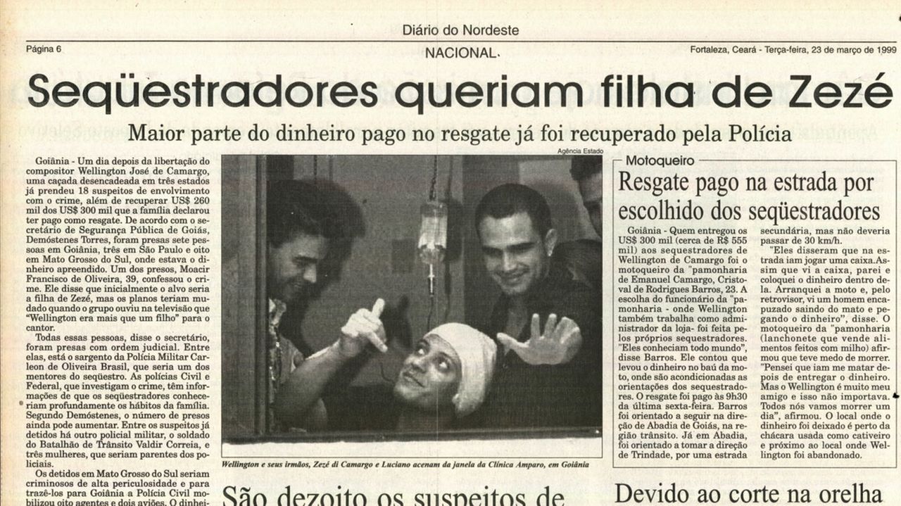 Jornais da época noticiaram a barbárie (Foto Reprodução/Diário do Nordeste)