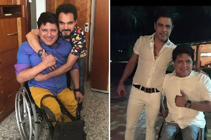 Wellington Camargo com os irmãos em eventos familiares