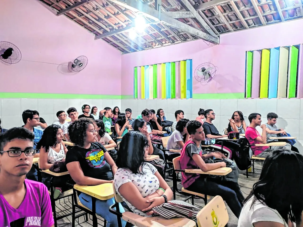 As aulas do Projeto 6 de Março, em Maracanaú, ocorreram por duas semanas de forma presencial.