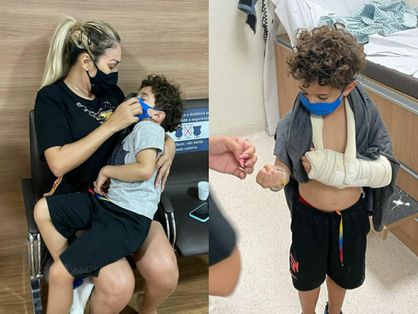 Cantora de forró postou fotos de momentos com o filho nos hospitais