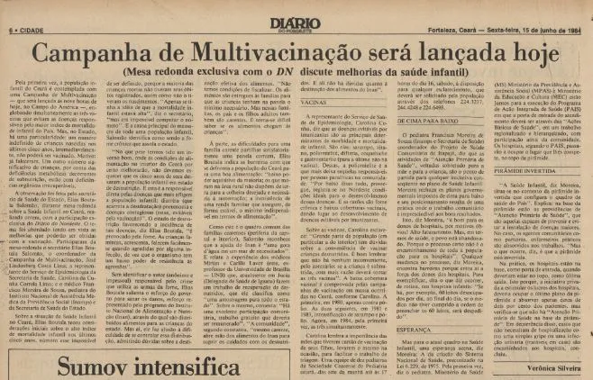 No Ceará, a primeira Campanha de Multivacinação com foco nas crianças menores de 5 anos aconteceu em 1984