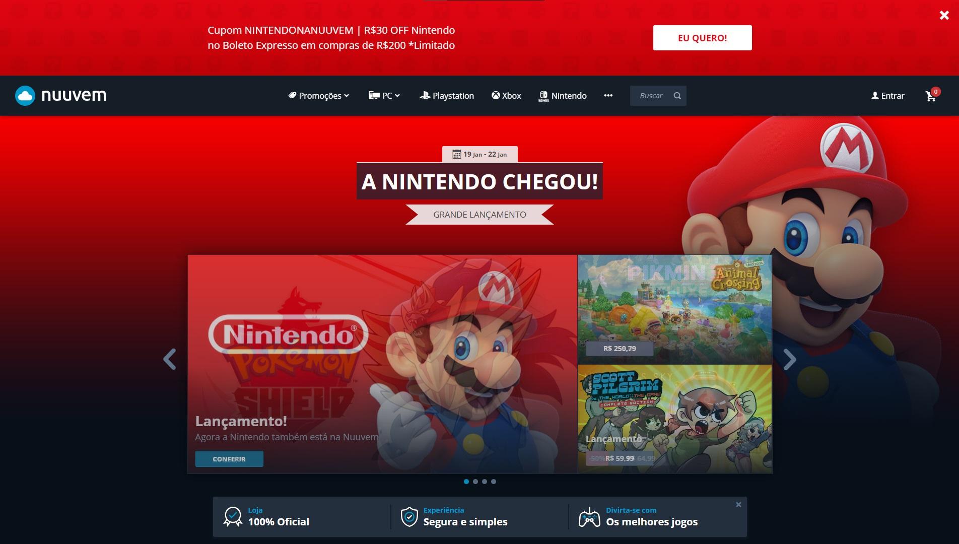 Nintendo responde o porquê brasileiros não podem mais comprar na