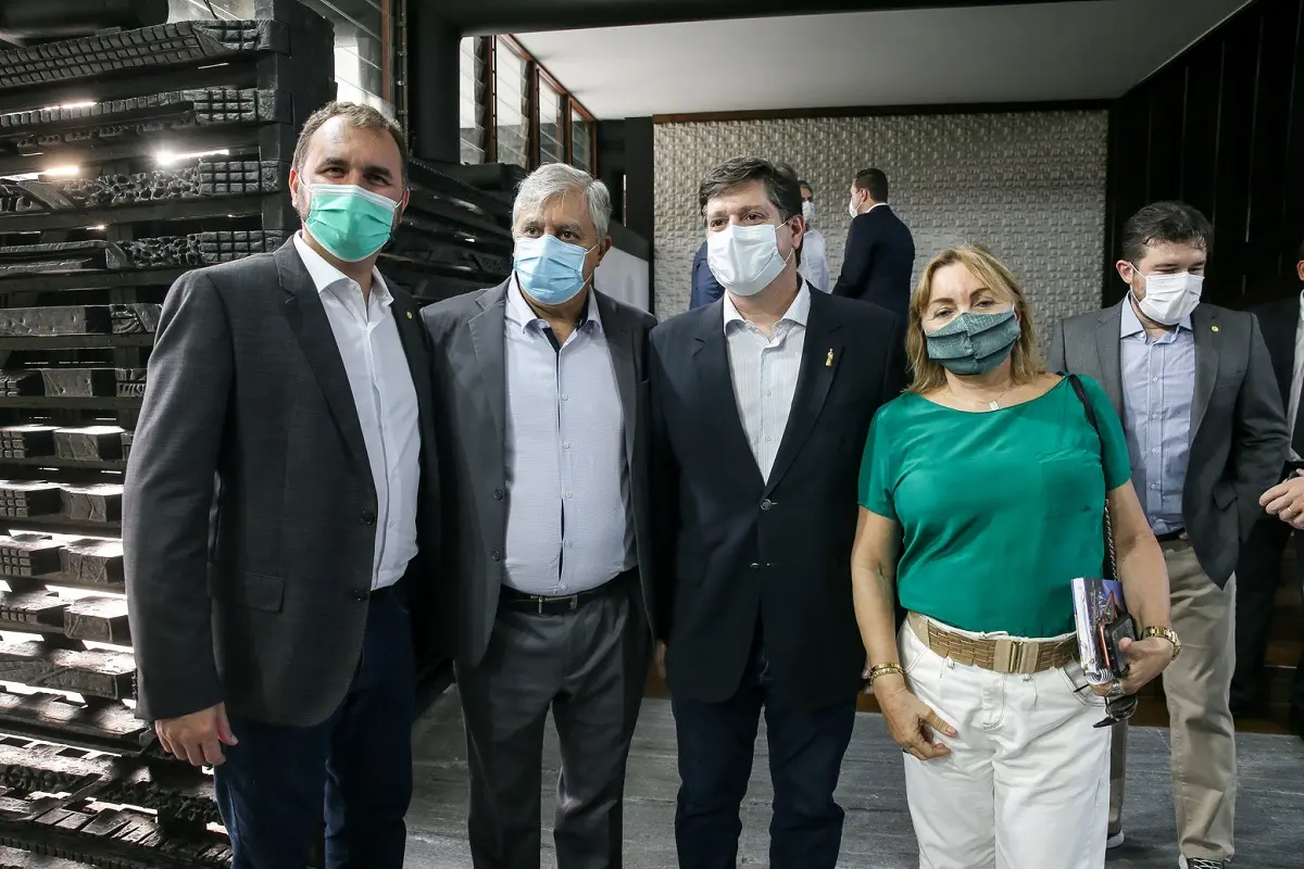 Baleia Rossi, ao lado da deputada Gorete Pereira e dos deputados José Airton Cirilo e Moses Rodrigues