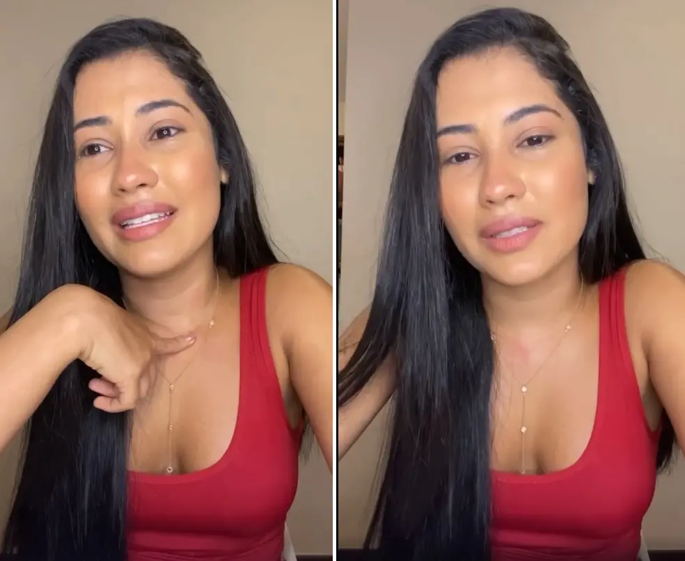 Influenciadora digital chorou em vídeo