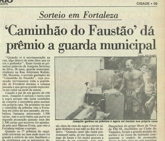 Carioca, radicado em Fortaleza, teve carta selecionada por Marcos Frota