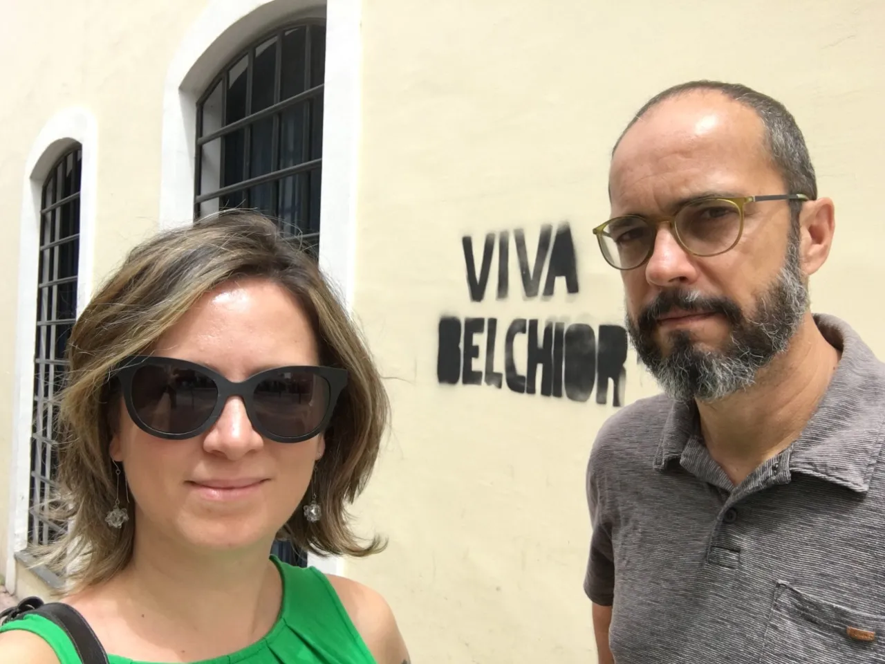 Os autores Christina Fuscaldo e Marcelo Bortoloti durante as viagens de apuração