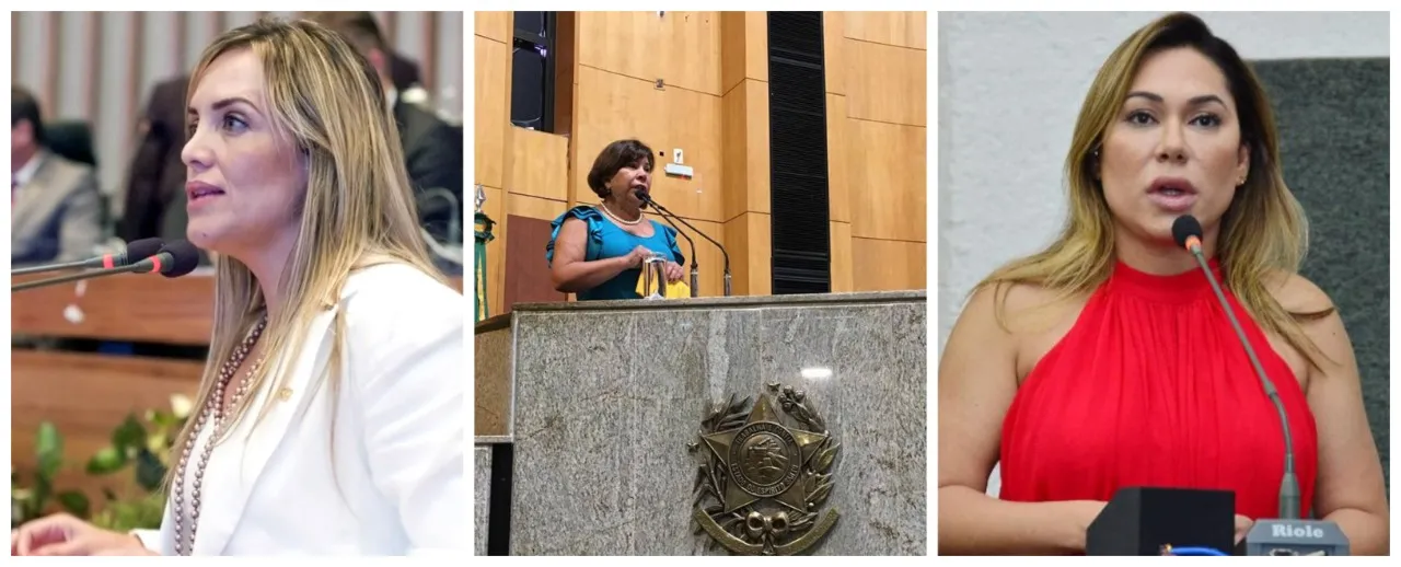 Celina Leão (Esquerda), Luiza Toledo (Centro) e Luana Ribeiro (Direita) assumiram a presidência dos legislativos de seus estados