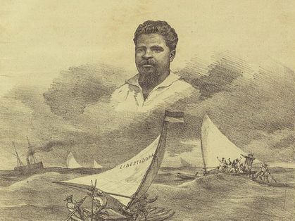 Francisco Nascimento, o Dragão do Mar, em ilustração de 1884 da publicação carioca 