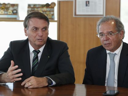 Presidente Jair Bolsonaro e o Ministro da economia Paulo Guedes