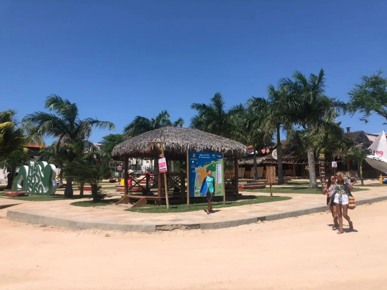 Rua principal na Vila de Jericoacoara