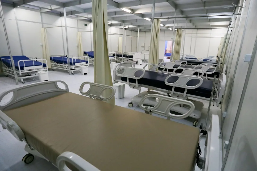 Hospital de campanha da Unimed em 2020; unidade será reaberta nos próximos dias.