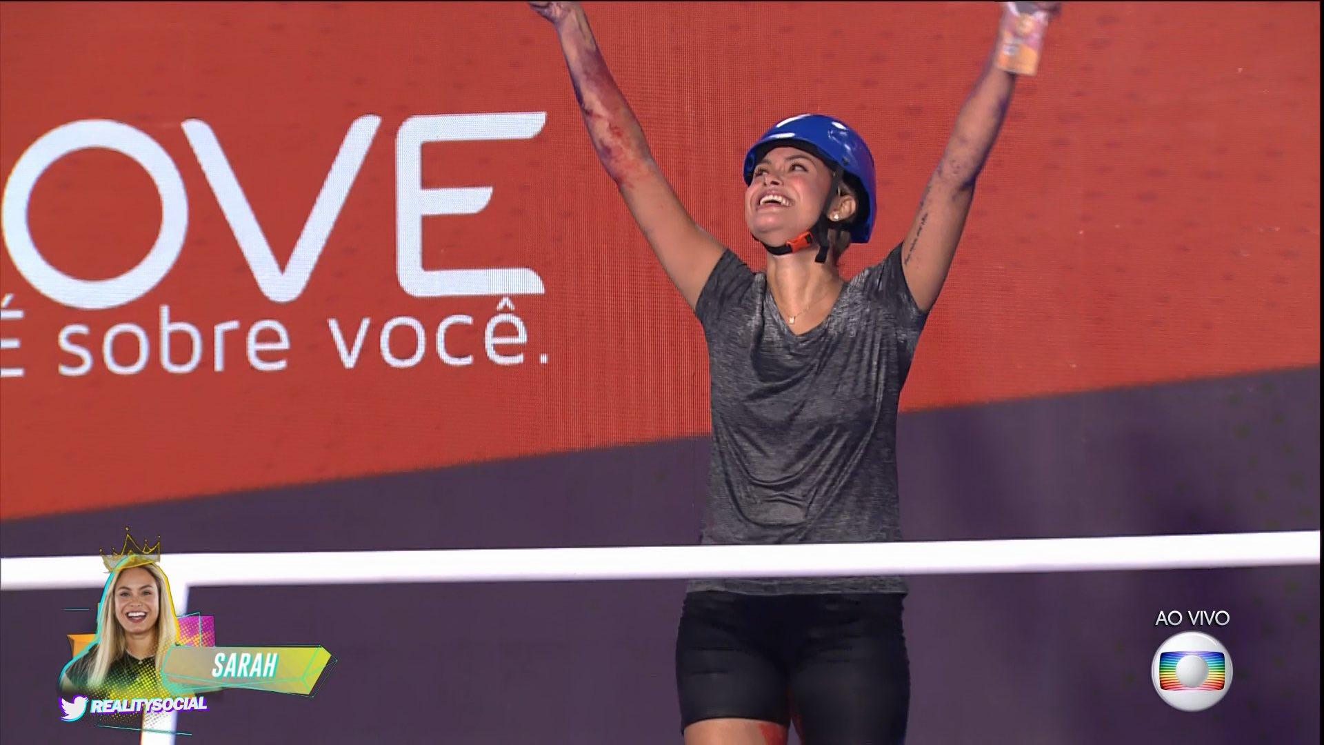 Sarah na prova do líder