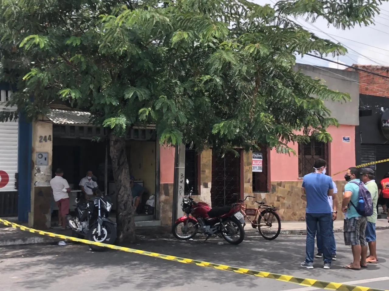 Cena onde policial foi baleado em Sobral