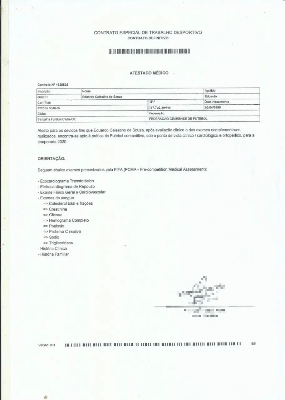 Segundo Eduardo e Xexeu, nenhum atleta realizou exames médicos necessários antes do começo da competição