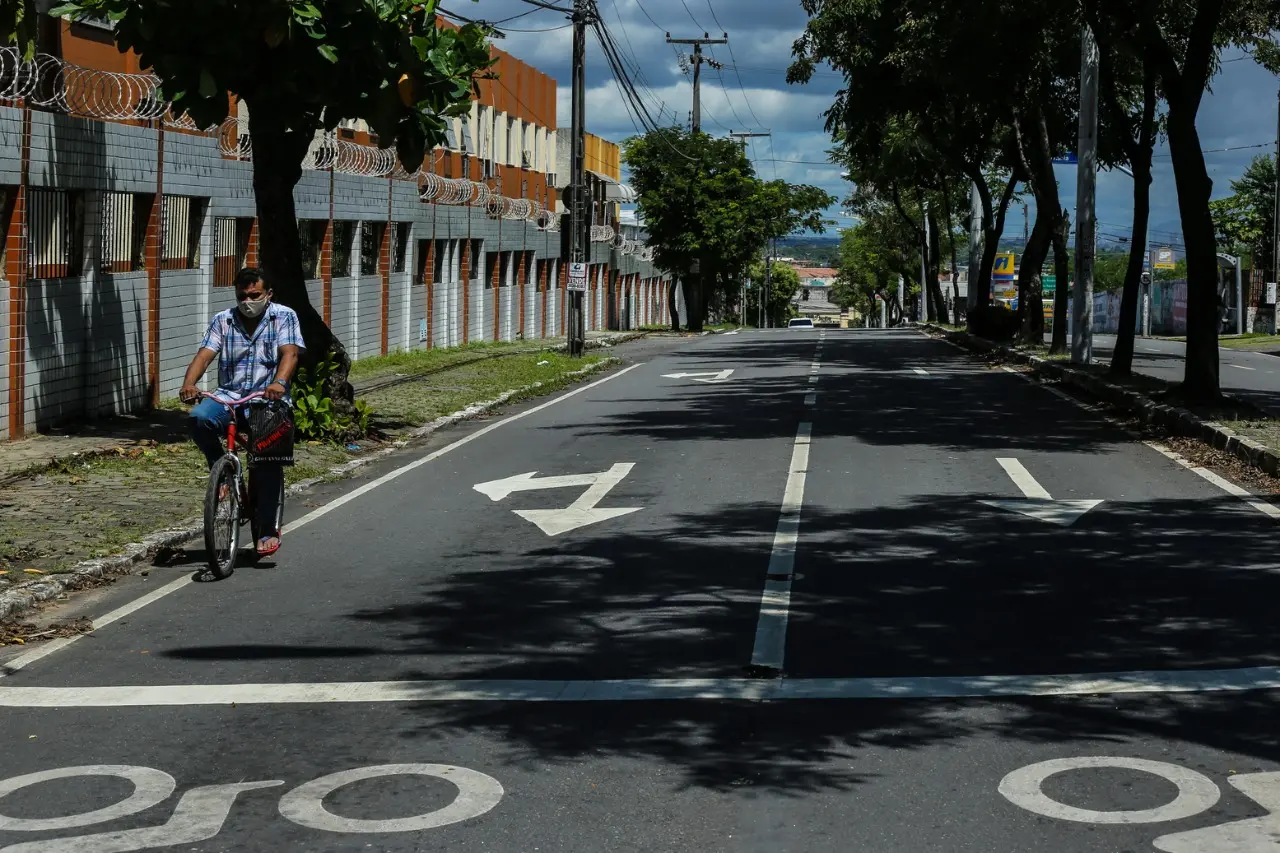 Avenida de Fortaleza durante lockdown em 2020