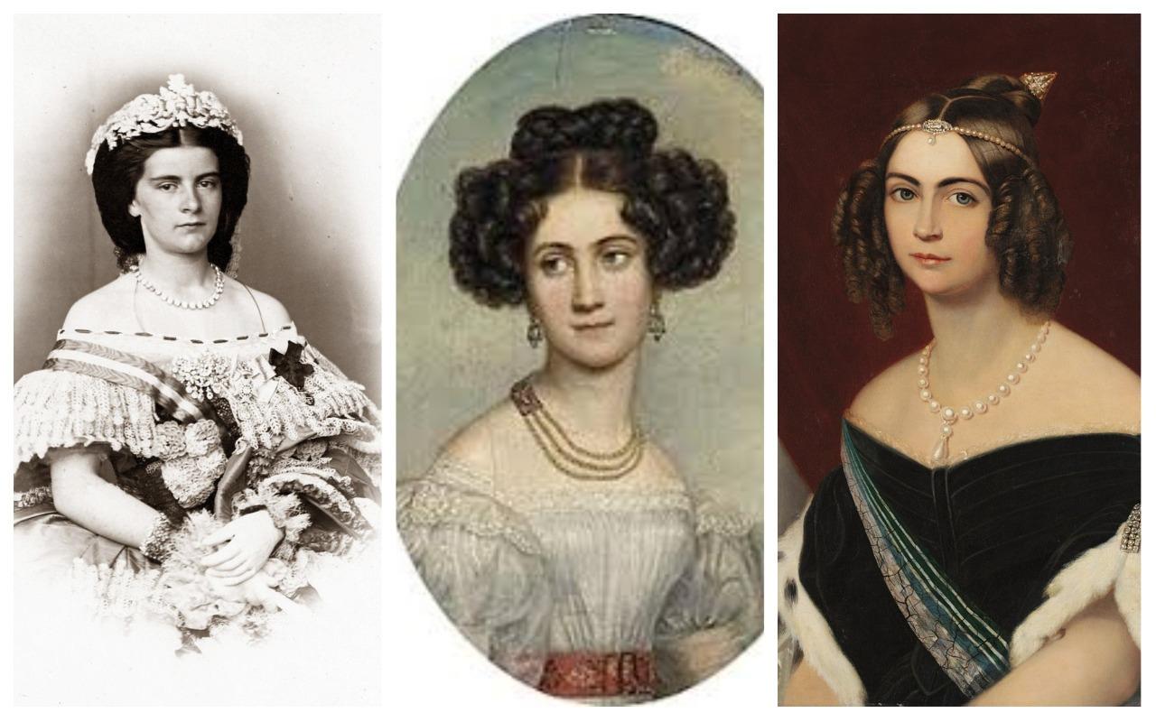 As irmãs da Baviera: Sofia (mãe de Francisco I), Ludovica (mãe da Sissi) e D. Amélia (2ª esposa de D Pedro I, do Brasil)