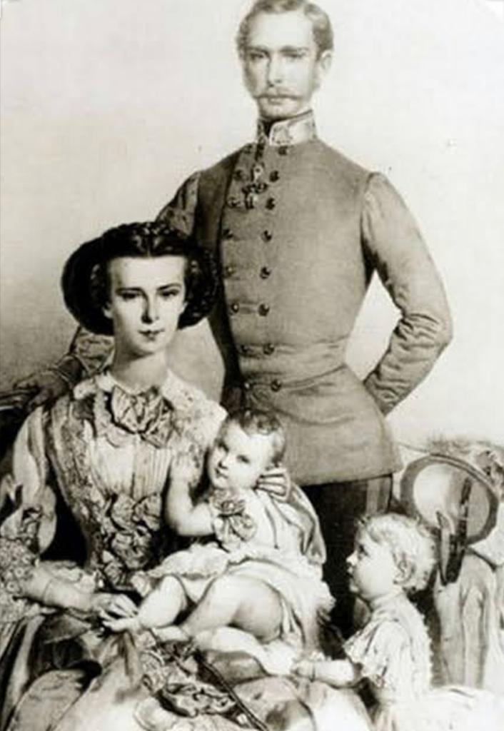 A família Real com as filhas Sofia e Gisela (no colo)