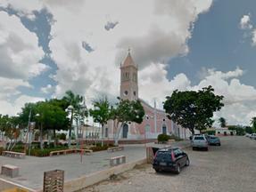Imagem da igreja matriz do município cearense de Pentecoste tomada pelo Google Street View