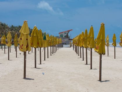 Barracas de praia não funcionam no Lockdown no Ceará