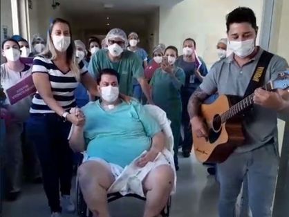 Homem obeso se recupera da Covid-19 em São Paulo