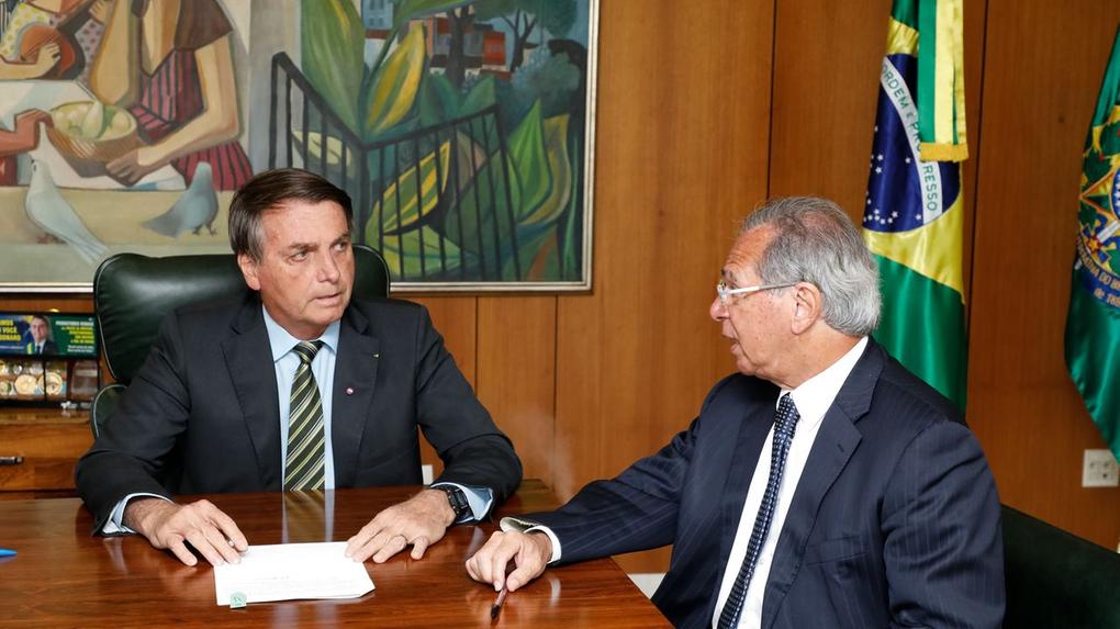 Ministro da Economia, Paulo Guedes e presidente da República, Jair Bolsonaro