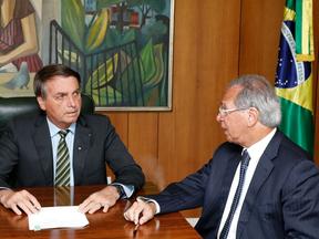 Ministro da Economia, Paulo Guedes e presidente da República, Jair Bolsonaro