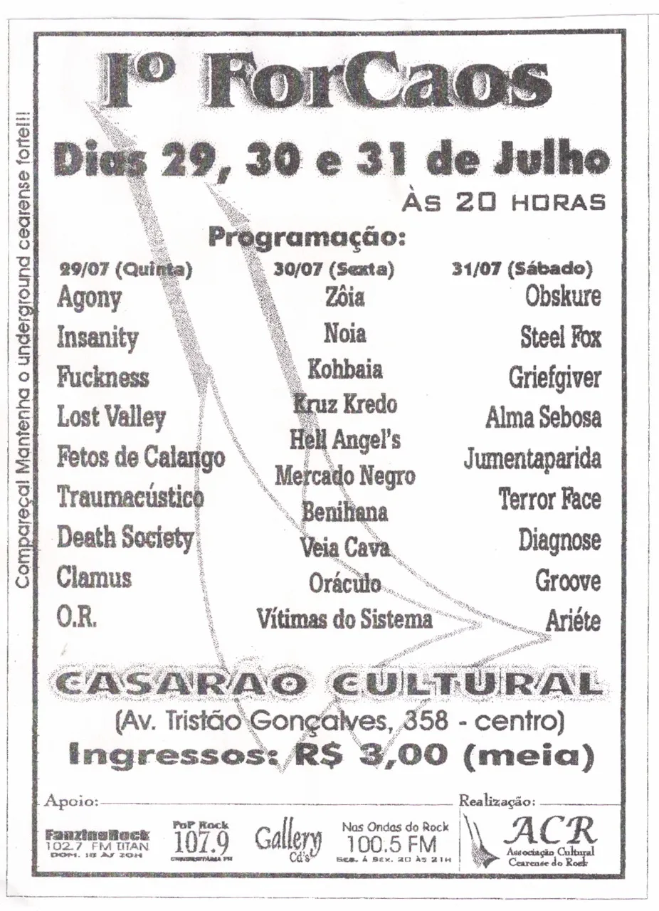 1° edição do ForCaos contou com cerca de 1200 pessoas em três dias de evento