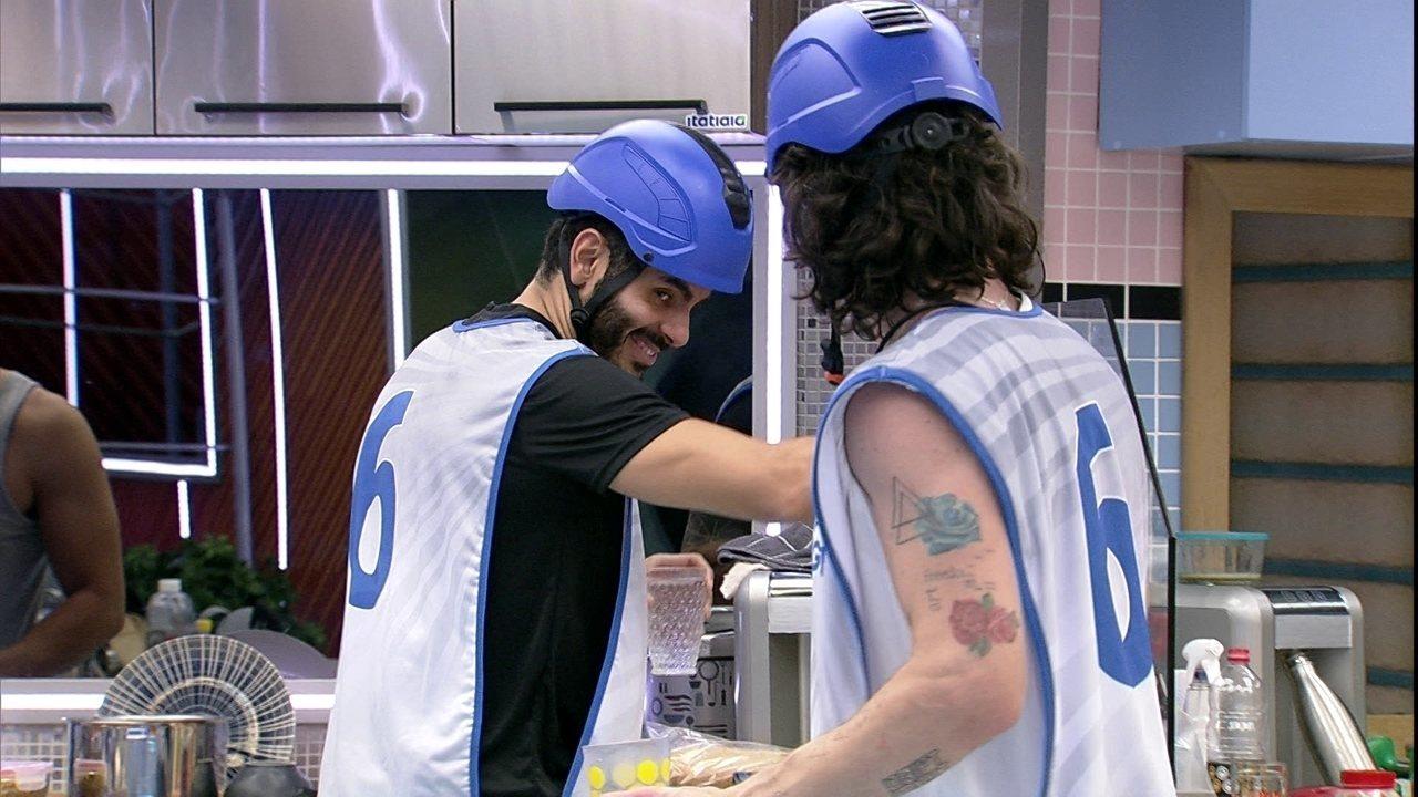 Público pede revisão da prova do líder no BBB 21, que teve Rodolffo e Fiuk como vencedores.