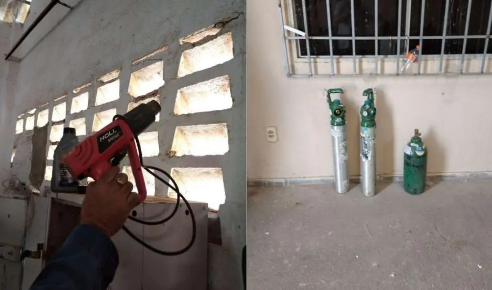 Itens apreendidos em galpão em Tianguá