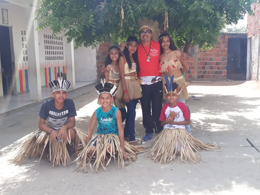 Professor André e alunos