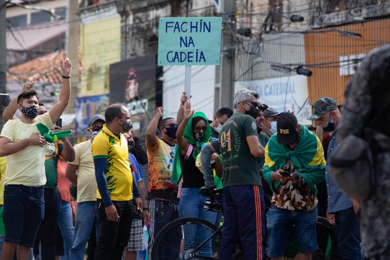 ato em apoio ao presidente Jair Bolsonaro em Fortaleza