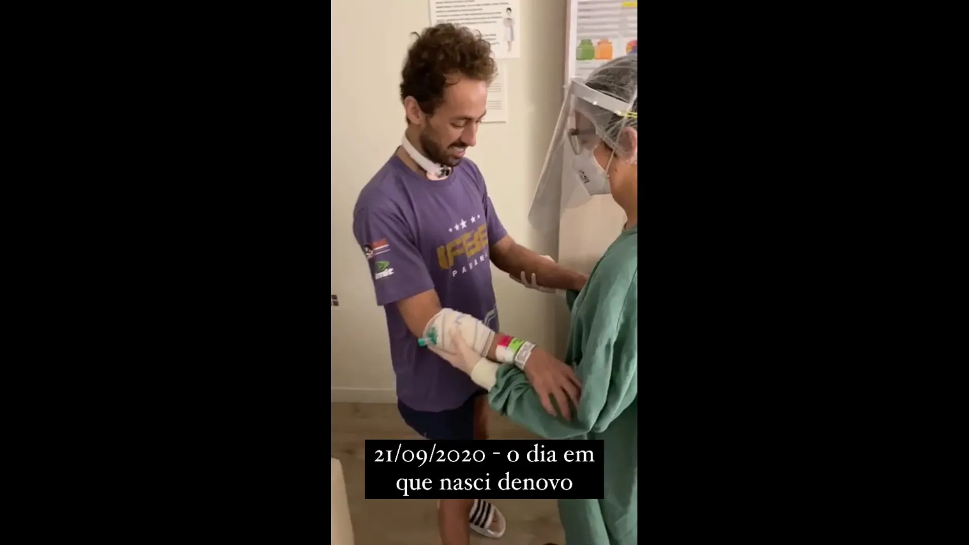 Kaique Barbanti ficou com dificuldades para andar e precisou realizar fisioterapia