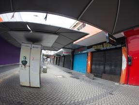 Centro de Fortaleza durante lockdown