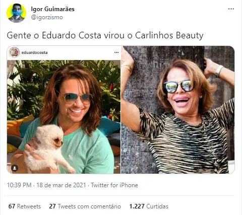 Usuários das redes sociais compararam o cantor a diversas outras pessoas. Foto: reprodução/Twitter