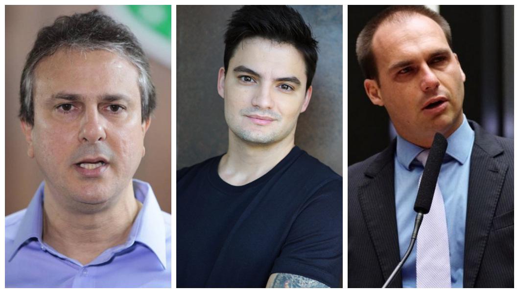 Felipe Neto, Eduardo Bolsonaro e Camilo santana