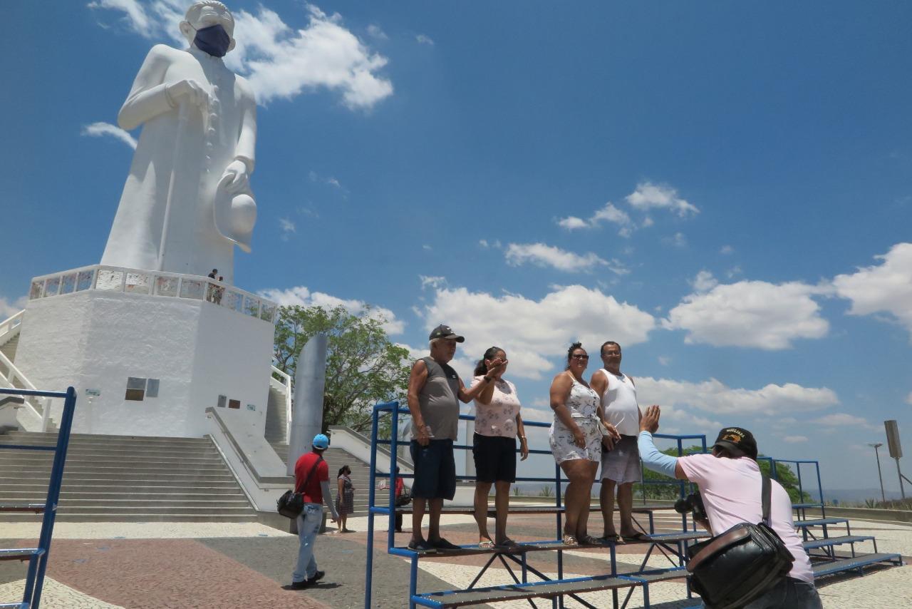 Estátua de Padre Cícero - Horto. Romeiros chegaram a visitar Juazeiro do Norte durante a pandemia