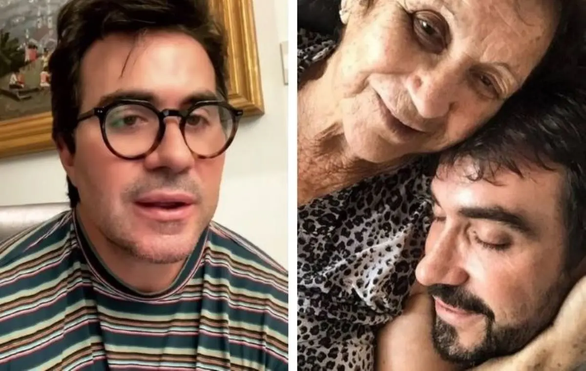 Padre Fábio de Melo e sua mãe, que está internada com Covid